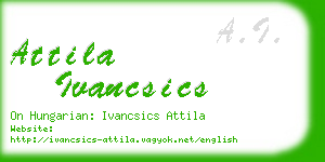 attila ivancsics business card